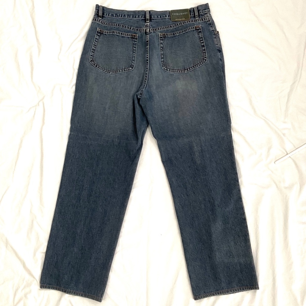 VNTG Jhane Barnes Frequency Straight Leg Jeans, 100% Cotton, 34W - Picture 3 of 10